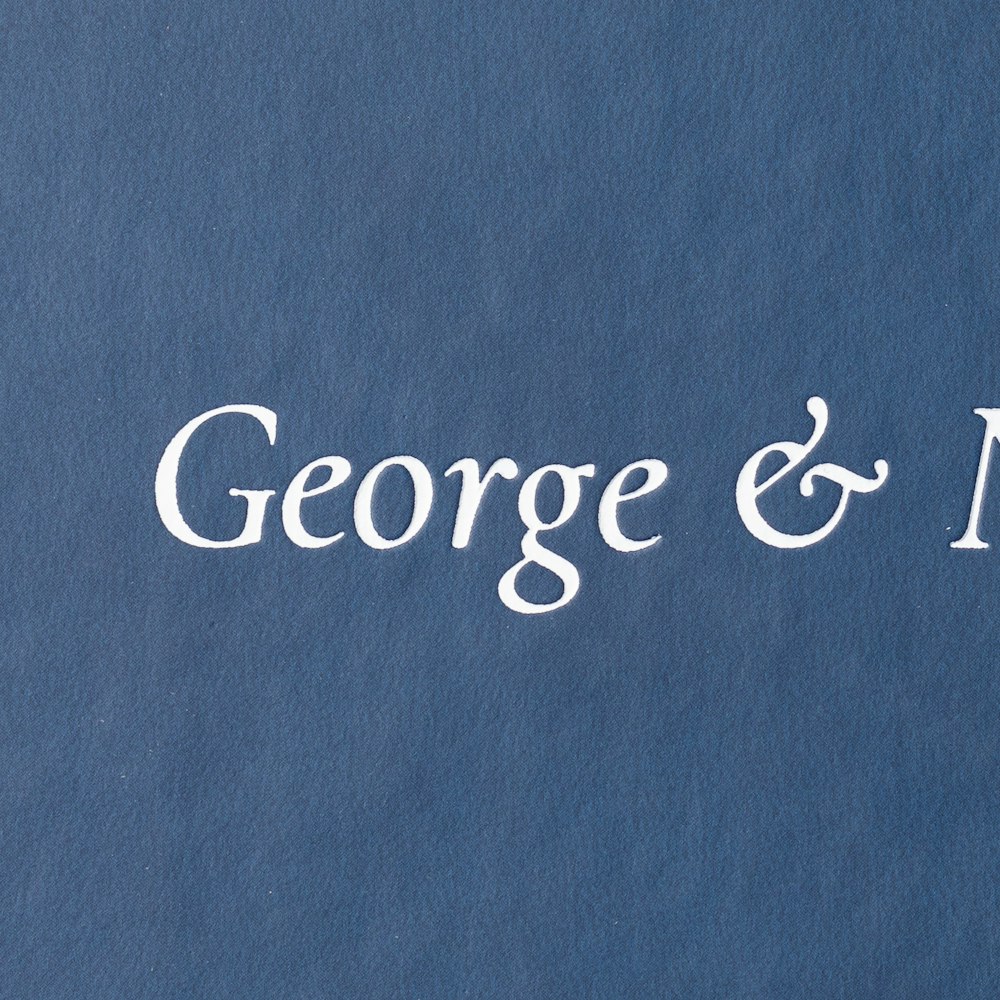 Matte White Garamond Debossing Font