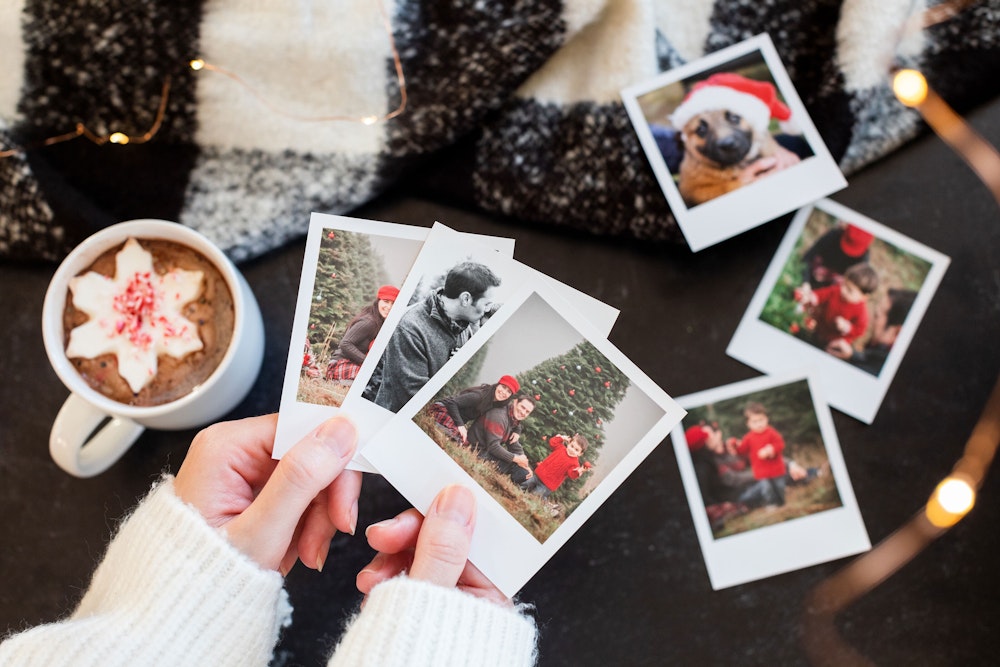 Mini Snapshots Holiday Multiple Life Styled with Hands and Hot Cocoa