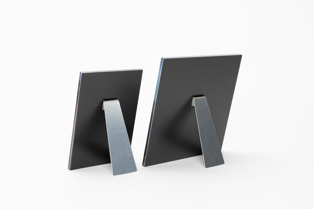 Metal Easel Back display hardware as the backing for two small Acrylic Prints