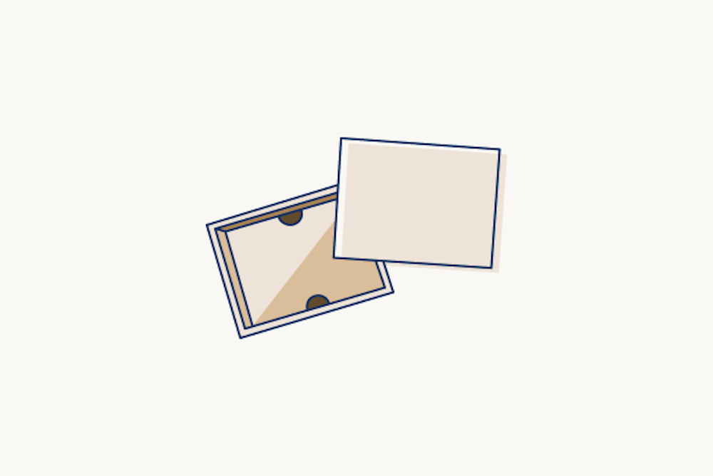 Wood Boxes sizing template illustration