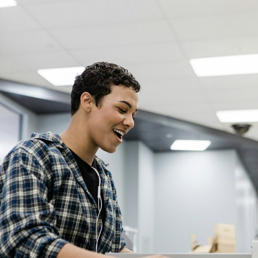 WHCC employee working in the production lab