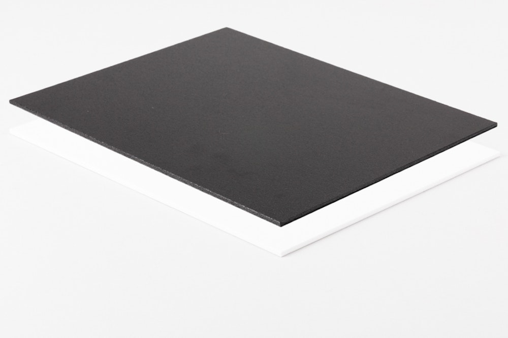 Blank Black and White Styrene mounting surfaces