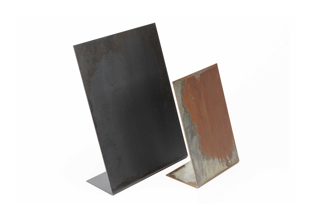 Graphite and Acid Washed Metal Display Stand