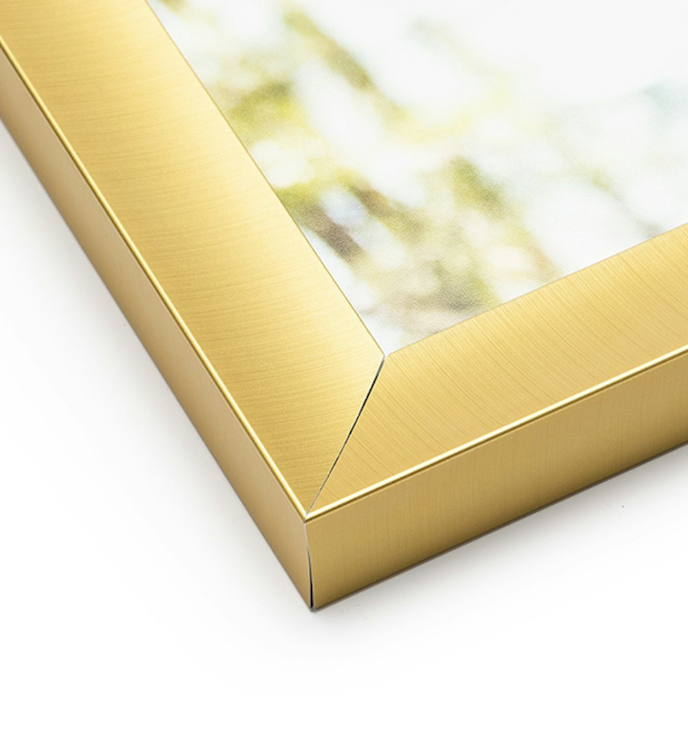 Gold Metal Frame moulding corner detail