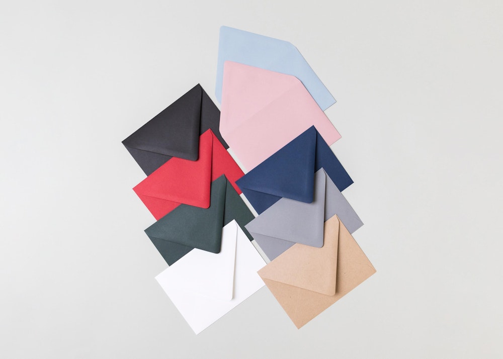 Premium Euro Flap Envelope Color Options