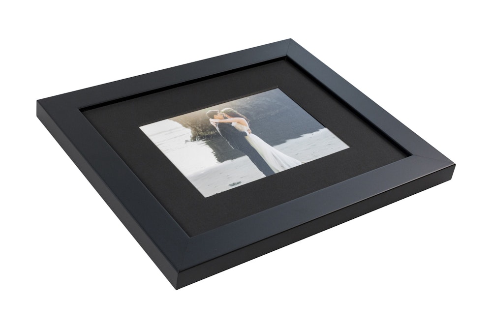 Single black mat in black gallery Framed Print